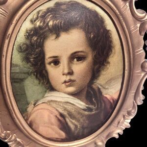 Vintage Music Box West Germany Pull String Silk Print Victorian Renaissance